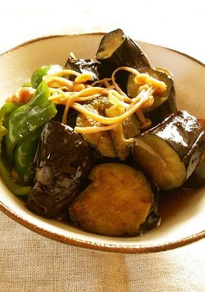 エノキ茸を入れた茄子の揚げ浸し-レシピのメイン写真