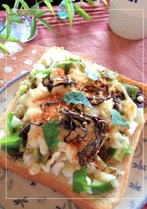 コロコロ玉葱×ピーマンのソース味トースト-レシピのメイン写真