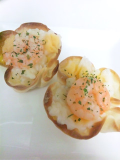 冷凍食品活用★餃子の皮カップのグラタン-レシピのメイン写真