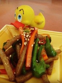 "めんつゆ"で簡単♪蒟蒻とちくわの炒め煮-レシピのメイン写真