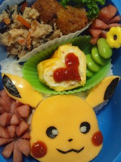 簡単ピカチュウキャラ弁☆-レシピのメイン写真