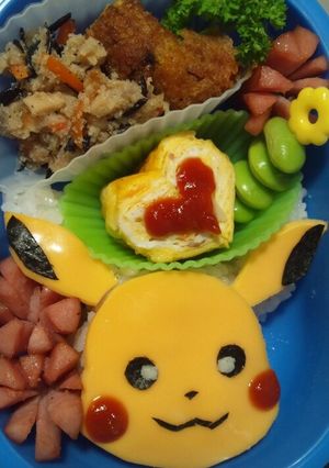 簡単ピカチュウキャラ弁☆-レシピのメイン写真