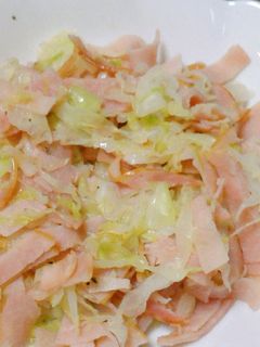 レンジで簡単☆ハムとキャベツの炒め物♪-レシピのメイン写真