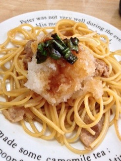 豚バラのおろしポン酢パスタ-レシピのメイン写真