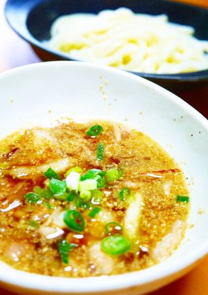 つけうどん。すりゴマたっぷり！ねぎ豚だれ-レシピのメイン写真