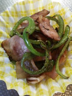 ピーマンとベーコンの炒めもの☆お弁当-レシピのメイン写真