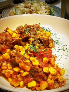 豚肉とトマトの簡単カレー炒め丼!-レシピのメイン写真