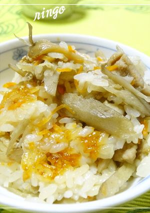 鶏とごぼうの♡炊き込みご飯(*^^*)ノ-レシピのメイン写真