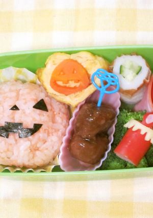 ハロウィンのキャラ弁当-レシピのメイン写真