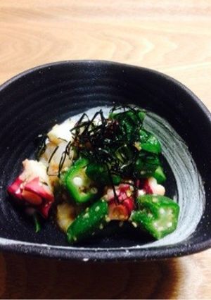 タコとオクラのごま酢和え-レシピのメイン写真