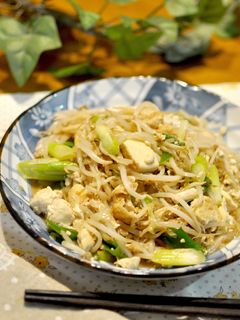 経済&ヘルシー!豆腐、もやしとネギの炒め-レシピのメイン写真