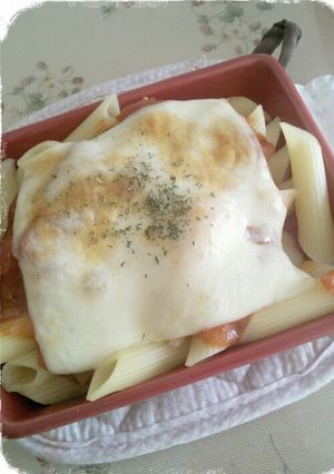 ミートソースリメイク☆ペンネグラタン-レシピのメイン写真