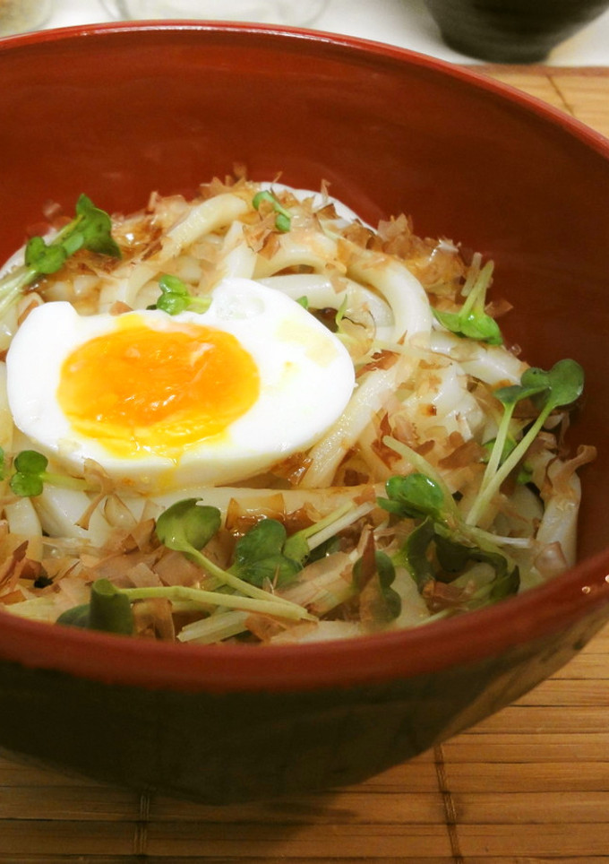 ＊半熟卵とかいわれ大根のうどん＊-レシピのメイン写真