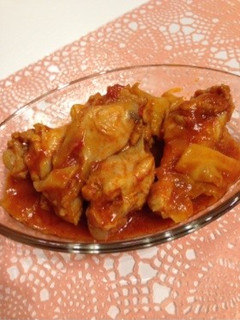 炊飯器で簡単!手羽元トマト煮込み-レシピのメイン写真