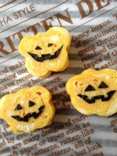 卵焼きでジャックオランタン☆ハロウィン弁-レシピのメイン写真