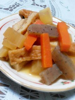 てんぷら(角天)と野菜の煮物-レシピのメイン写真