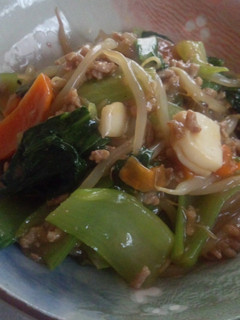 ☆チンゲン菜と豚ひき肉で中華あんかけ☆-レシピのメイン写真