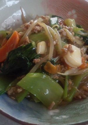 ☆チンゲン菜と豚ひき肉で中華あんかけ☆-レシピのメイン写真