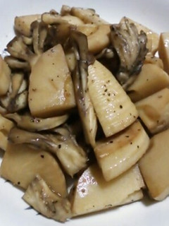 舞茸とタケノコのマーガリン醤油炒め♪-レシピのメイン写真