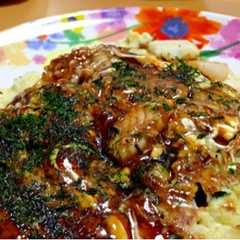 รูปของ ＊粉から手作りのお好み焼き