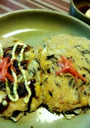 ひじきの煮物リメイクお好み焼き風-レシピのメイン写真