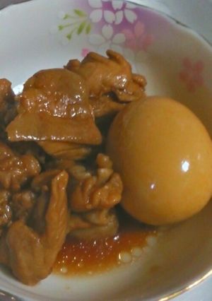 鶏もも肉とゆで卵の甘酢煮-レシピのメイン写真