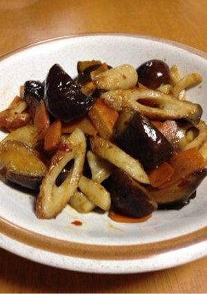 ナスと竹輪の豆板醤炒め-レシピのメイン写真