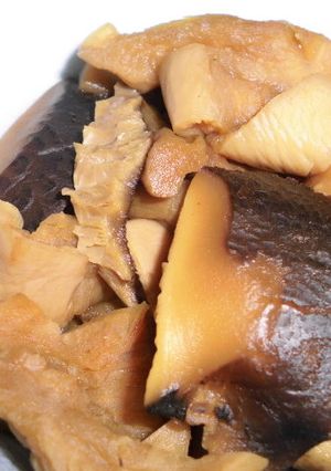 ずいき（わりな）と聖護院大根と椎茸の煮物-レシピのメイン写真