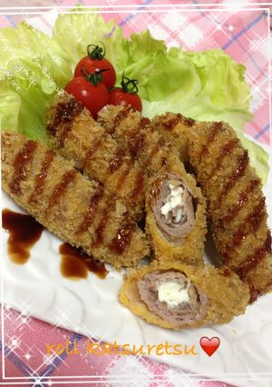 森の恵み♪栗とクリチと胡桃のロールカツ♡-レシピのメイン写真
