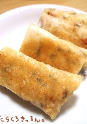 春巻きの皮で✱鶏と青じその揚げ餃子風✱-レシピのメイン写真