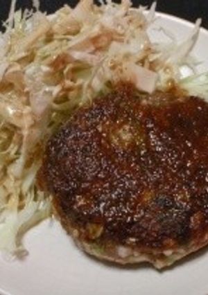 オクラ・キャベツのハンバーグ-レシピのメイン写真