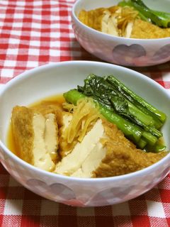 小松菜と厚揚げのあっさり煮物-レシピのメイン写真