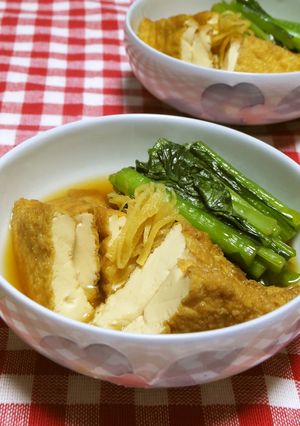 小松菜と厚揚げのあっさり煮物-レシピのメイン写真