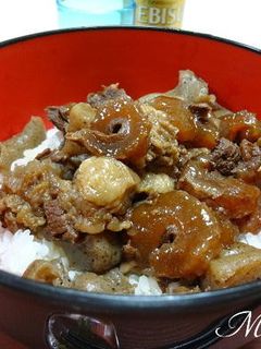 圧力鍋で楽ちん ぼっかけ丼(スジコン)-レシピのメイン写真