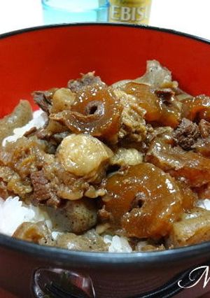 圧力鍋で楽ちん　ぼっかけ丼（スジコン）-レシピのメイン写真