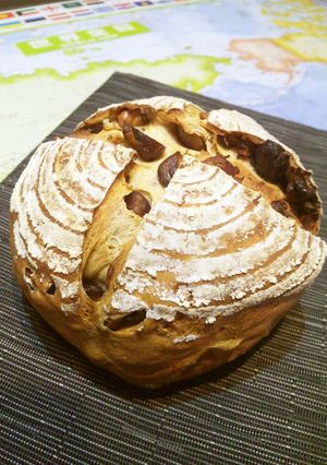 秋の実り！栗とナッツのカンパーニュ♪-レシピのメイン写真