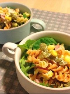 レンジで簡単!彩りマカロニサラダ♪-レシピのメイン写真
