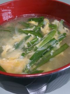 簡単☆ニラ玉のお味噌汁-レシピのメイン写真