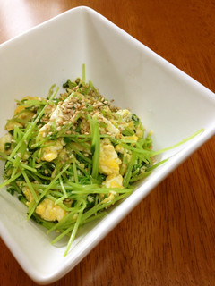 簡単副菜 5分で豆苗の炒り玉子-レシピのメイン写真