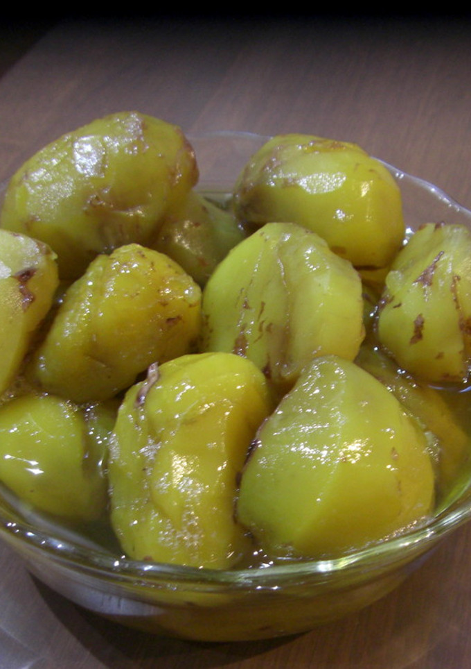 旬の栗で「栗の甘露煮」-レシピのメイン写真