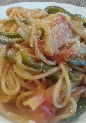 丸ごとトマトナポリタン-レシピのメイン写真