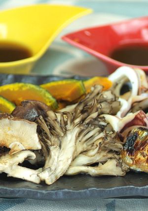 手作りぽん酢ドレッシングで食べる秋の収穫-レシピのメイン写真