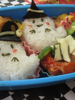 ハロウィンおばけ弁当(幼稚園)(キャラ弁-レシピのメイン写真