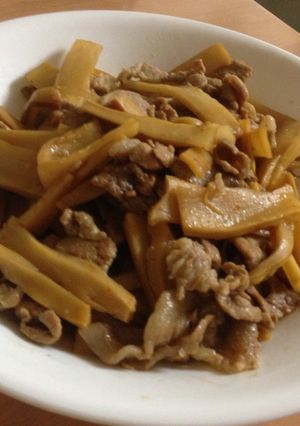 水煮メンマと豚肉のピリ辛炒め煮-レシピのメイン写真