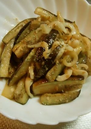 秋ナスとイカそうめんのしょうゆ糀味-レシピのメイン写真