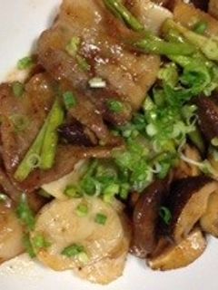 豚バラと椎茸のニンニク醤油炒め-レシピのメイン写真