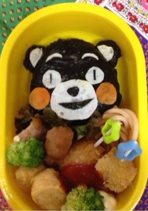 「くまモン」キャラ弁-レシピのメイン写真