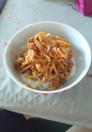 豚キムもやし丼-レシピのメイン写真
