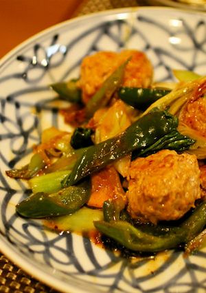 肉団子と青梗菜のオイスターあんかけ-レシピのメイン写真