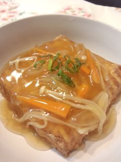 レンジで簡単 厚揚げのあんかけ-レシピのメイン写真